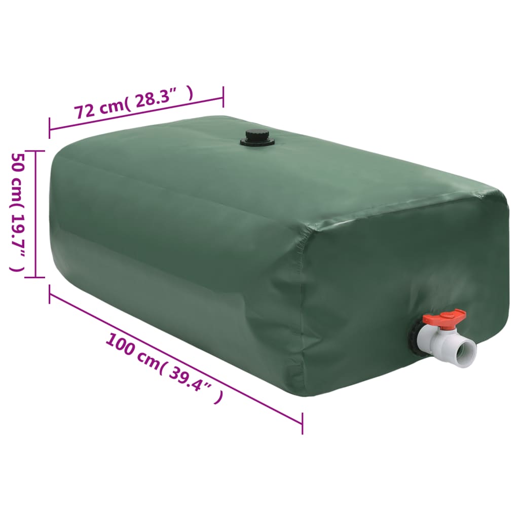 Watertank met kraan opvouwbaar 360 L PVC