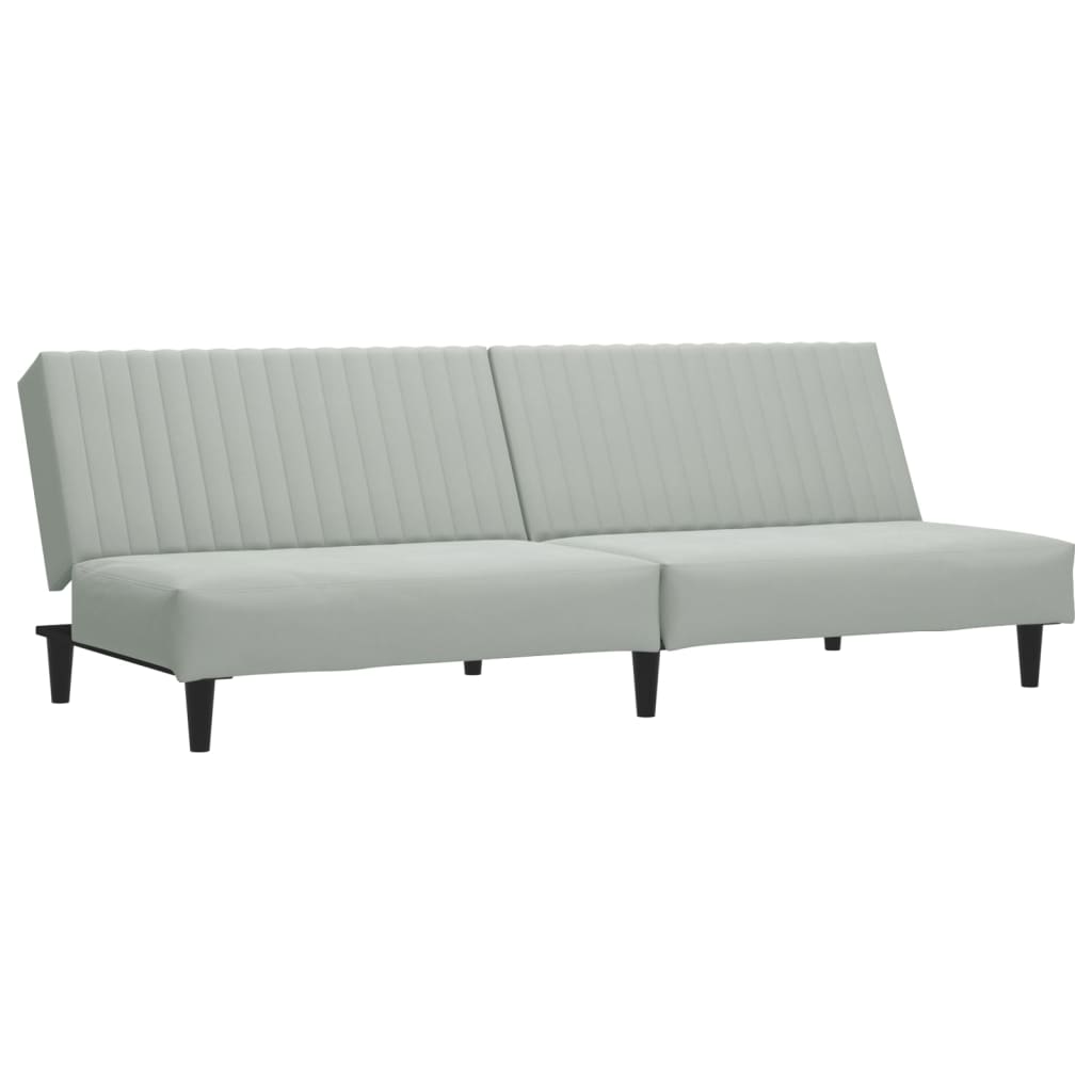 2-delige Loungeset fluweel lichtgrijs Banken | Creëer jouw Trendy Thuis | Gratis bezorgd & Retour | Trendy.nl