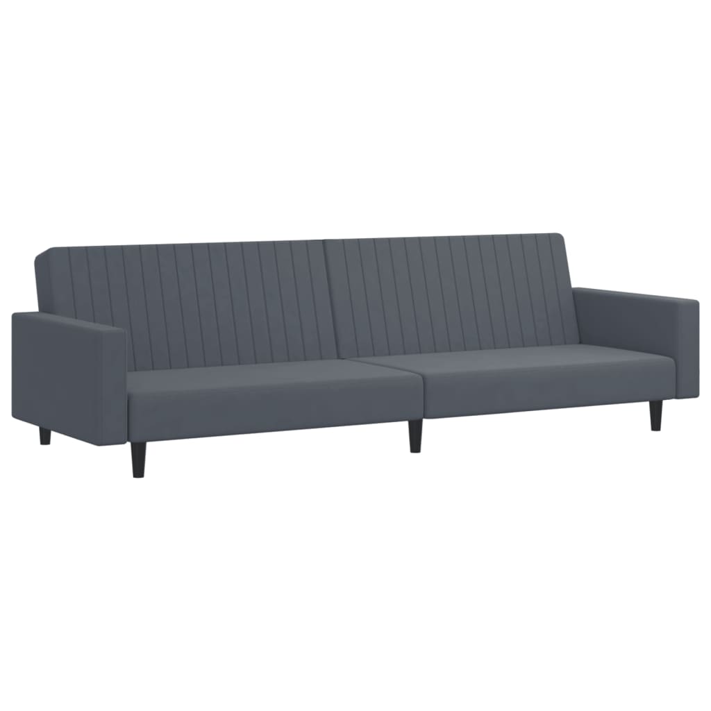 2-delige Loungeset fluweel donkergrijs Banken | Creëer jouw Trendy Thuis | Gratis bezorgd & Retour | Trendy.nl