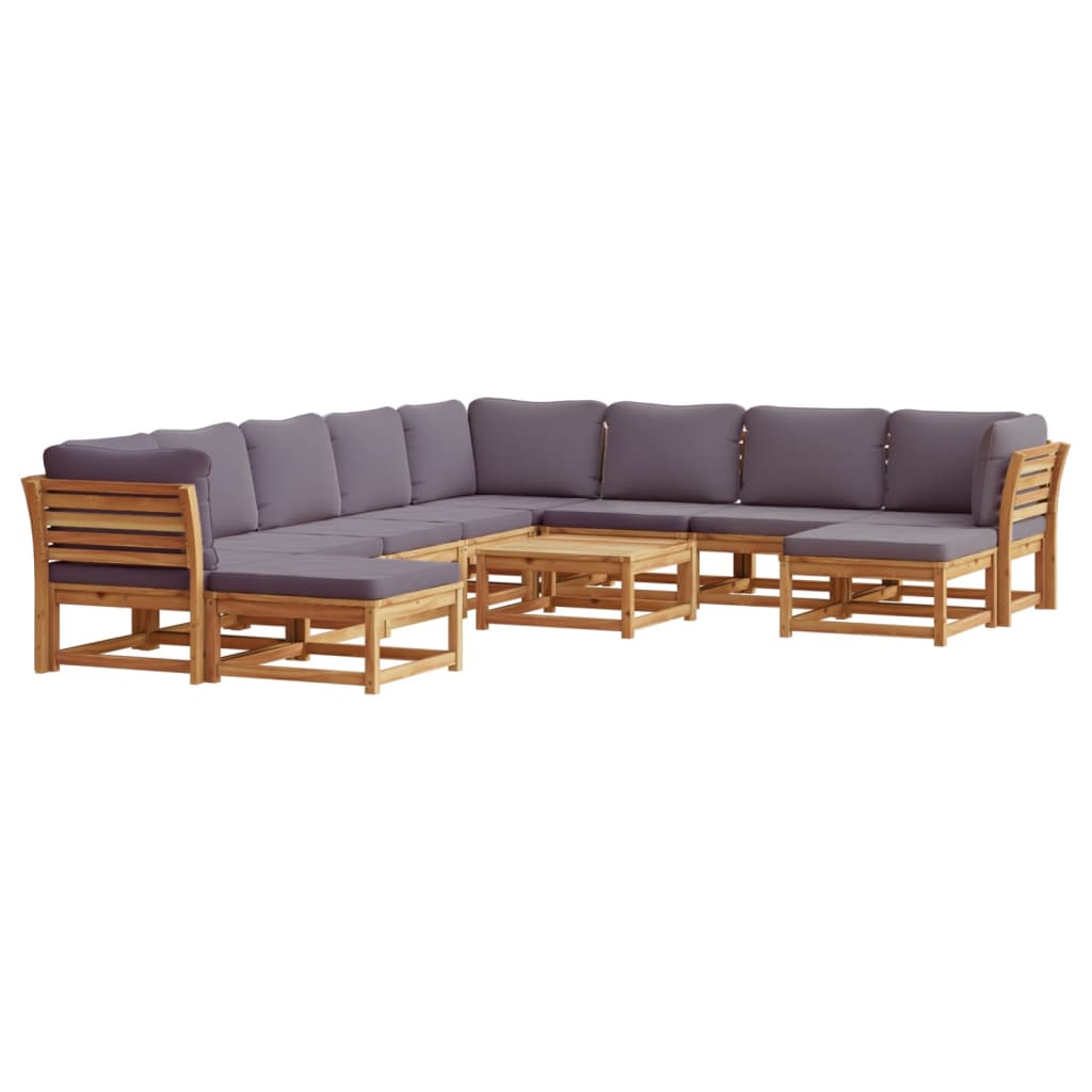 11-delige Loungeset met kussens massief acaciahout Modulaire tuinbanken | Creëer jouw Trendy Thuis | Gratis bezorgd & Retour | Trendy.nl