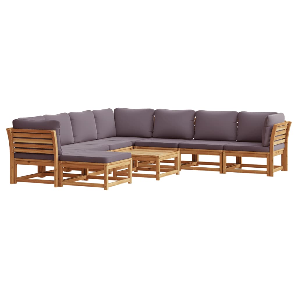 9-delige Loungeset met kussens massief acaciahout Modulaire tuinbanken | Creëer jouw Trendy Thuis | Gratis bezorgd & Retour | Trendy.nl