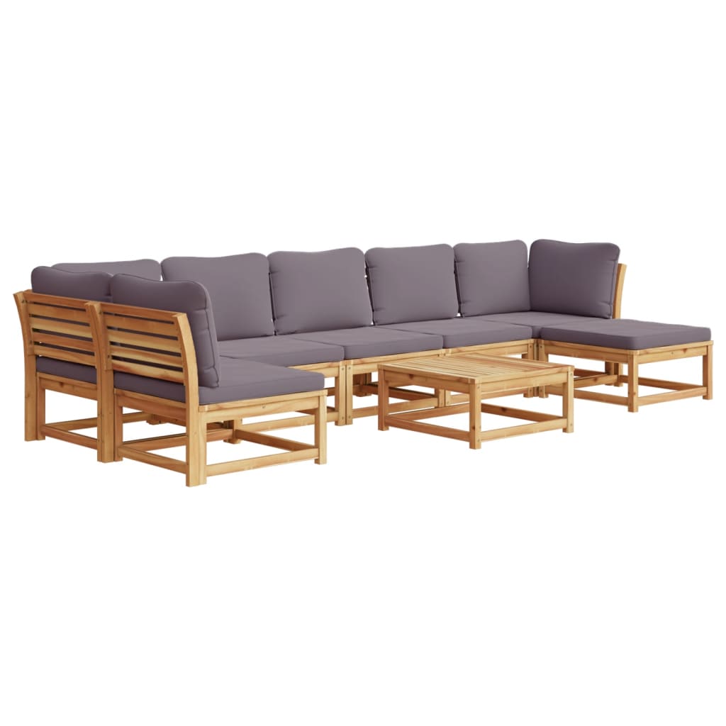 8-delige Loungeset met kussens massief acaciahout Modulaire tuinbanken | Creëer jouw Trendy Thuis | Gratis bezorgd & Retour | Trendy.nl