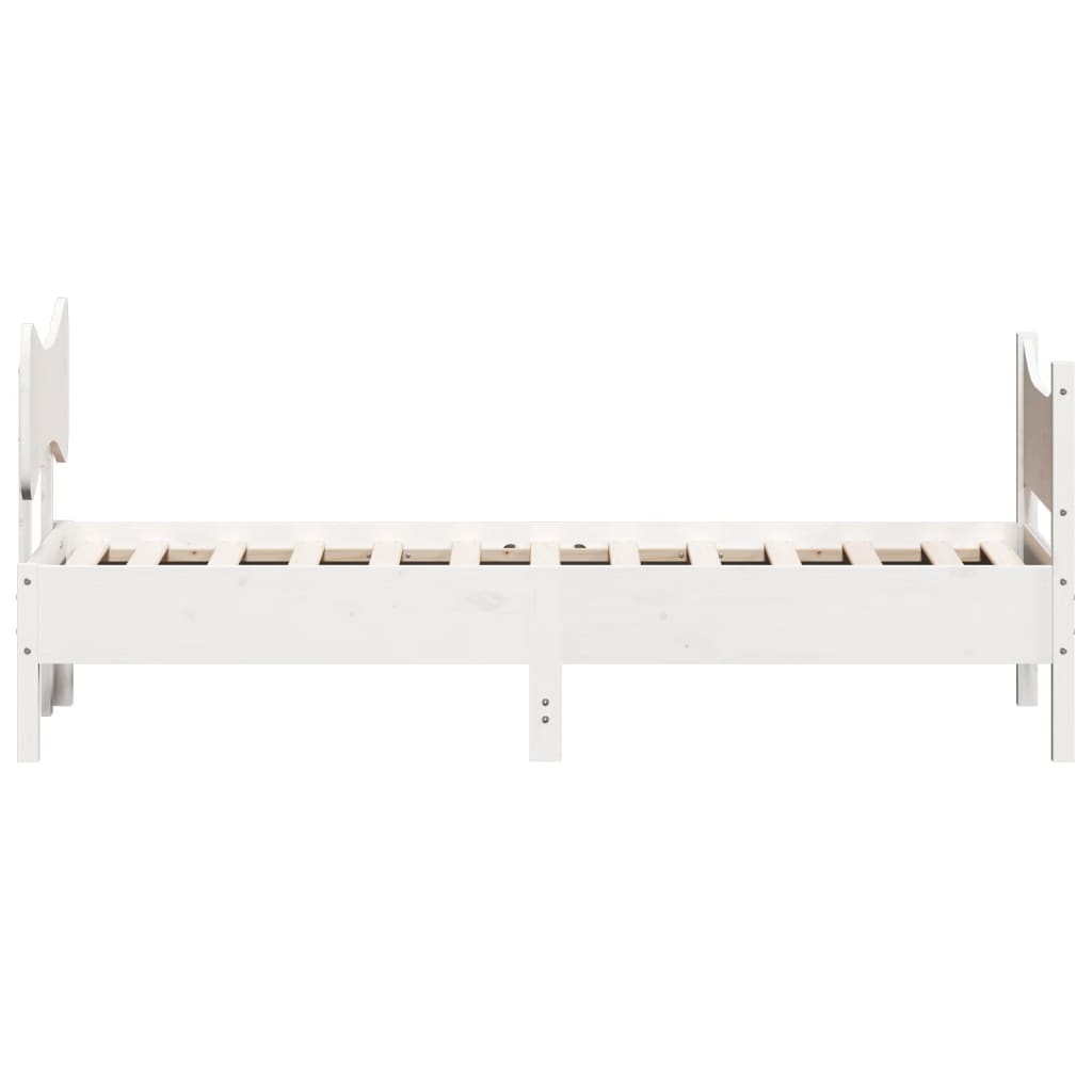 Bedframe zonder matras massief grenenhout wit 90x190 cm Bedden & bedframes | Creëer jouw Trendy Thuis | Gratis bezorgd & Retour | Trendy.nl