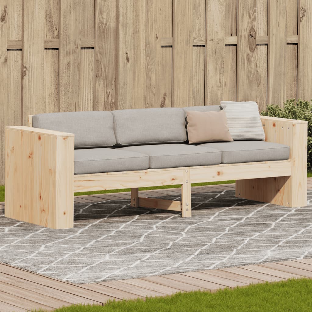 Tuinbank 3-zits 189x60x62 cm massief grenenhout Loungebanken | Creëer jouw Trendy Thuis | Gratis bezorgd & Retour | Trendy.nl