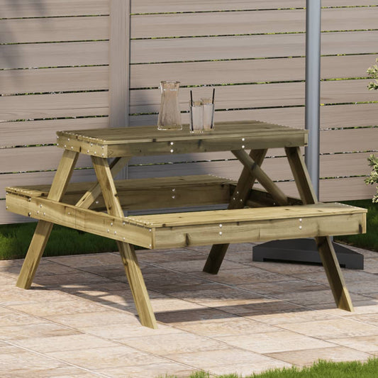 Picknicktafel 105x134x75 cm geïmpregneerd grenenhout Tuintafels | Creëer jouw Trendy Thuis | Gratis bezorgd & Retour | Trendy.nl