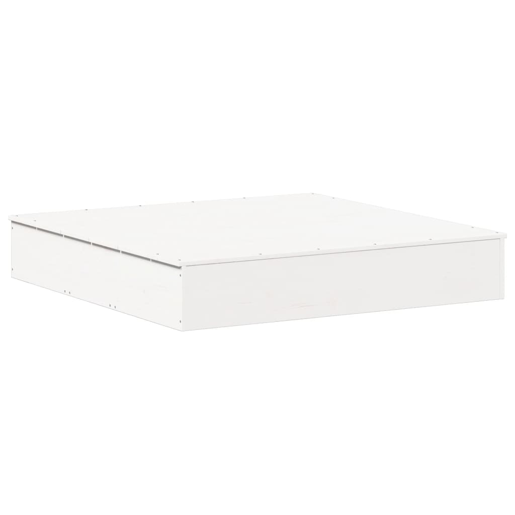 Zandbak met deksel 111x111x19,5 cm massief grenenhout wit Zandbakken | Creëer jouw Trendy Thuis | Gratis bezorgd & Retour | Trendy.nl