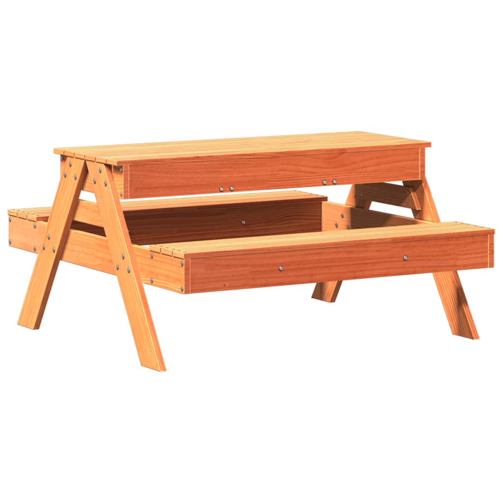 Picknicktafel met zandbak voor kinderen grenenhout wasbruin Tuintafels | Creëer jouw Trendy Thuis | Gratis bezorgd & Retour | Trendy.nl