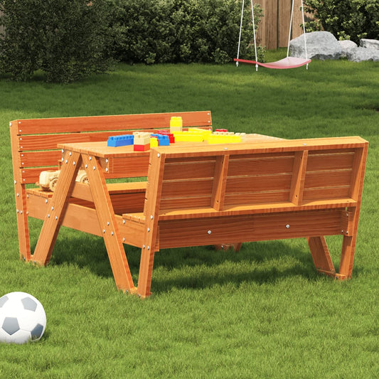 Picknicktafel voor kinderen 88x122x58 cm grenenhout wasbruin Tuintafels | Creëer jouw Trendy Thuis | Gratis bezorgd & Retour | Trendy.nl