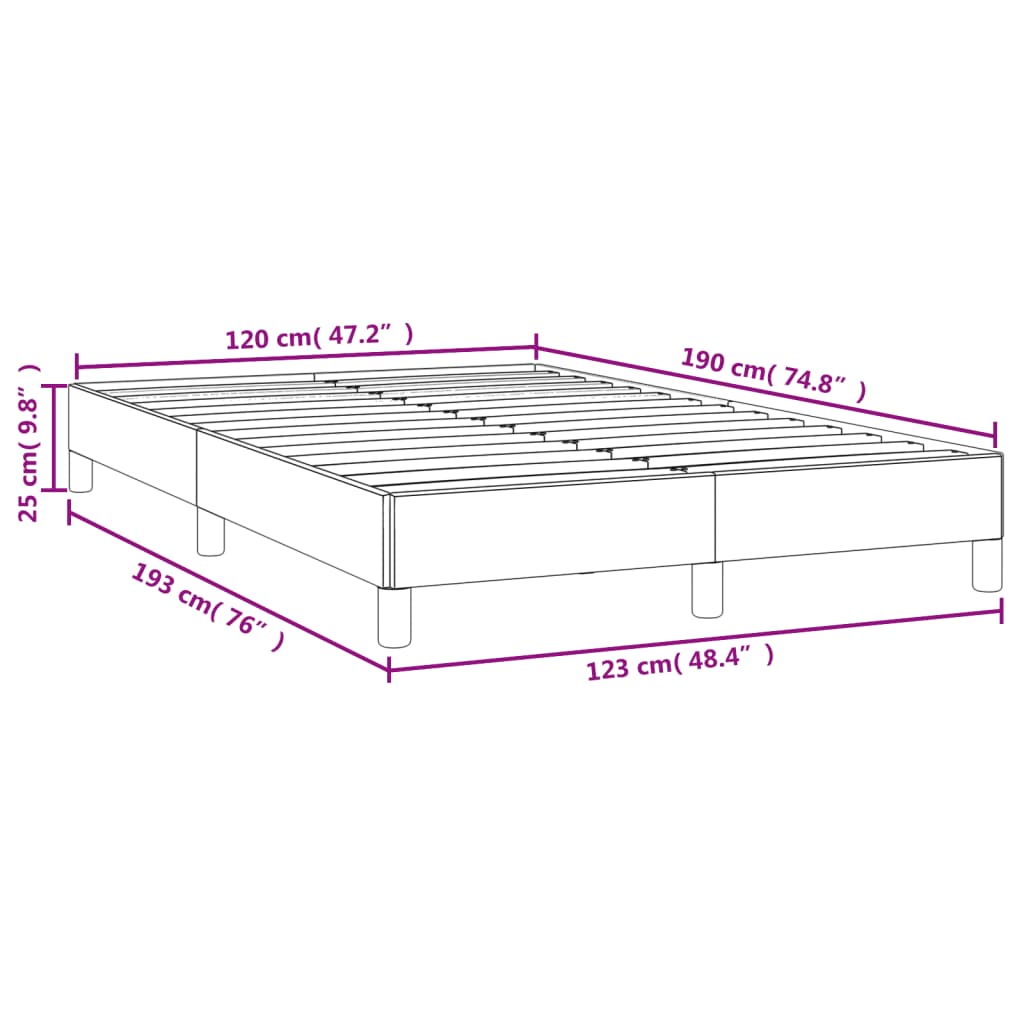 Bedframe zonder matras 120x190 cm stof donkerbruin