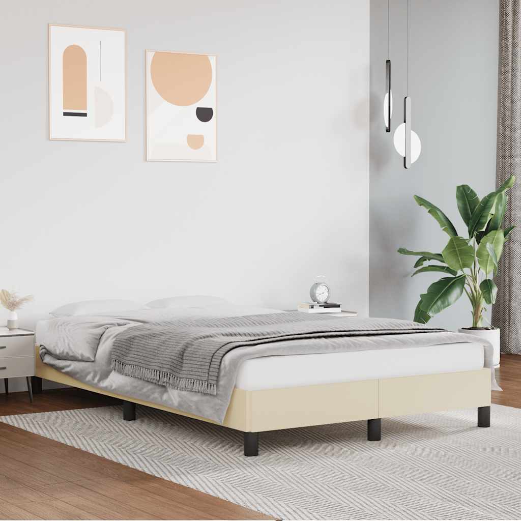 Bedframe zonder matras 120x190 cm kunstleer crème