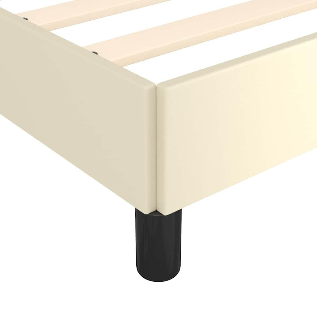 Bedframe zonder matras 120x190 cm kunstleer crème