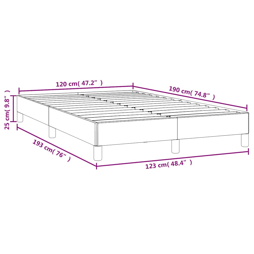 Bedframe zonder matras 120x190 cm kunstleer crème