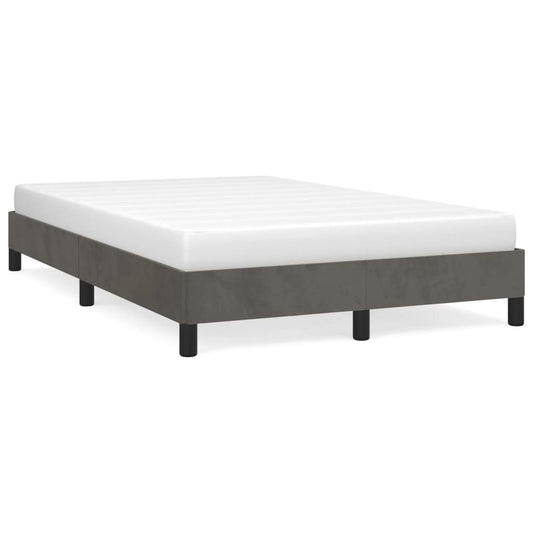 Bedframe fluweel donkergrijs 120x190 cm Bedden & bedframes | Creëer jouw Trendy Thuis | Gratis bezorgd & Retour | Trendy.nl