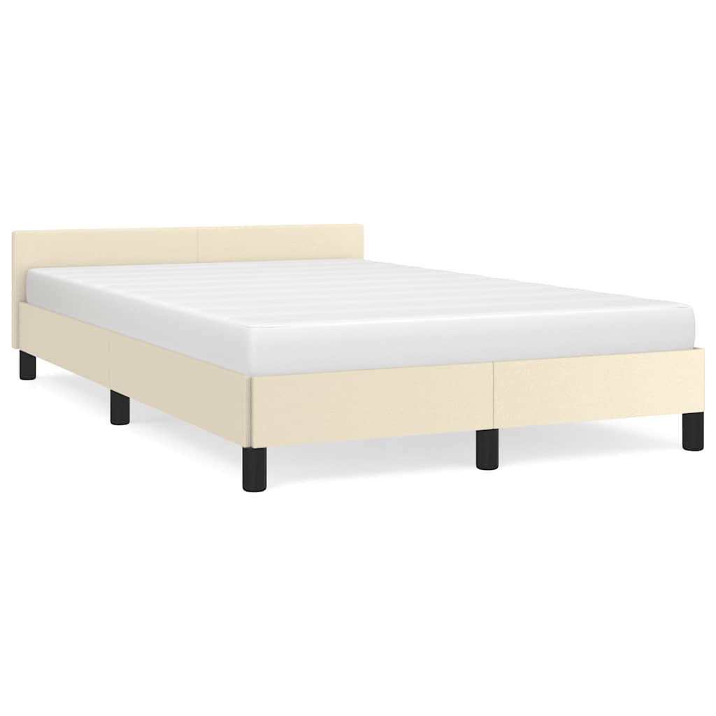 Bedframe zonder matras 120x190 cm kunstleer crème