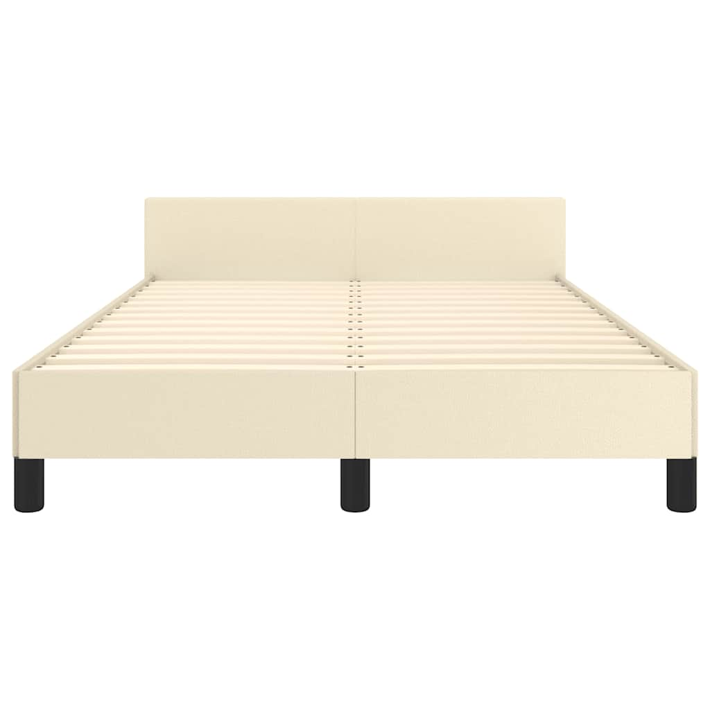 Bedframe zonder matras 120x190 cm kunstleer crème