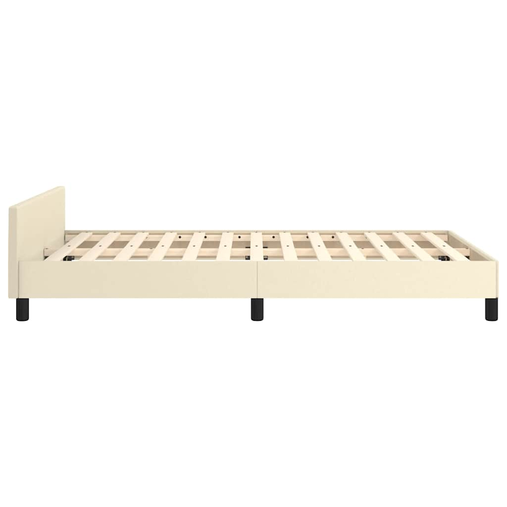 Bedframe zonder matras 120x190 cm kunstleer crème