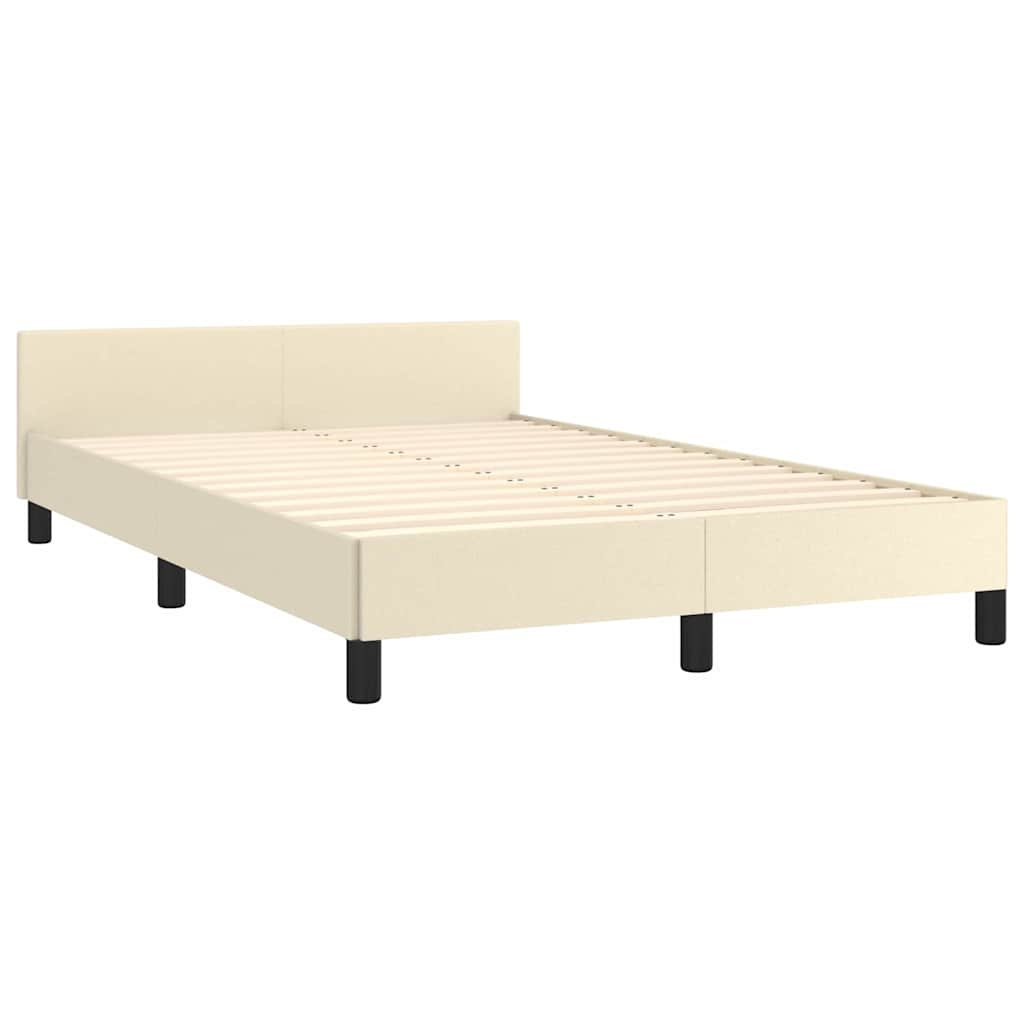 Bedframe zonder matras 120x190 cm kunstleer crème