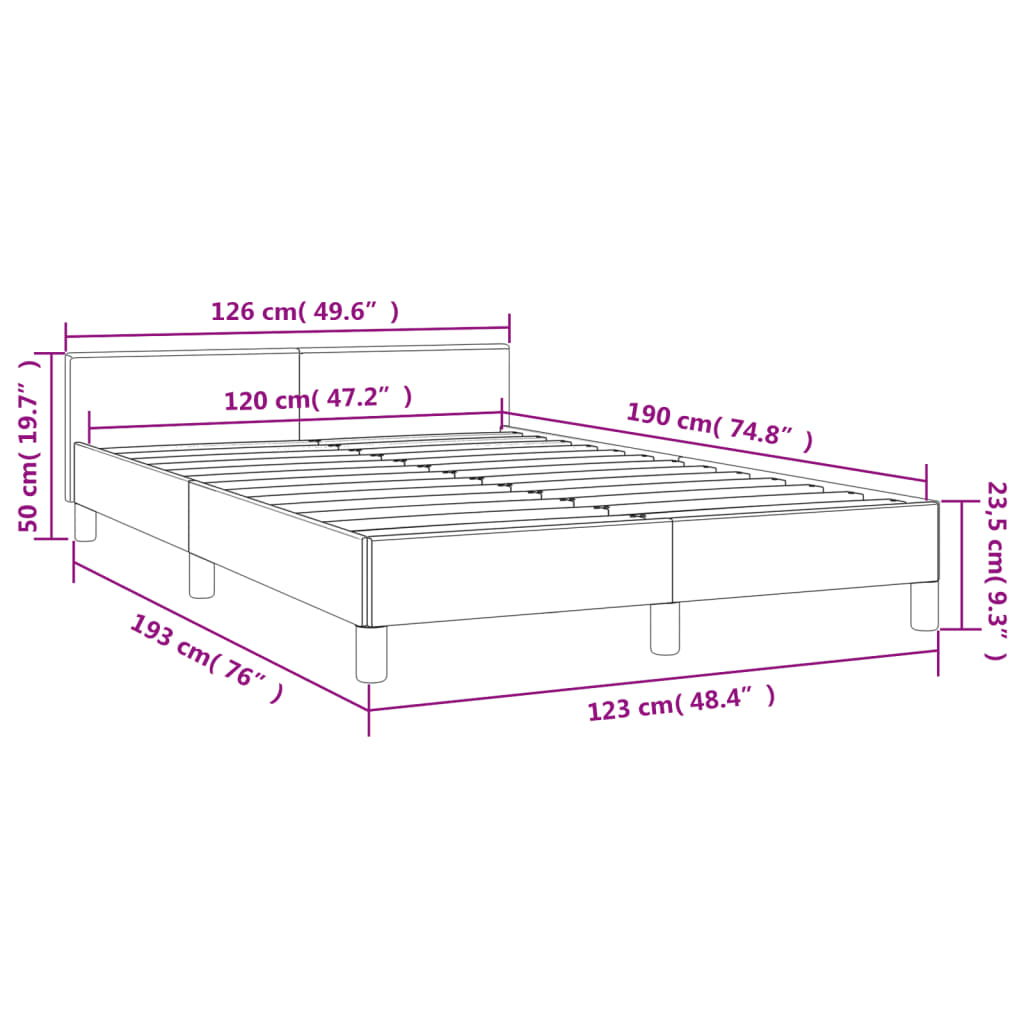 Bedframe met hoofdbord fluweel donkergrijs 120x190 cm Bedden & bedframes | Creëer jouw Trendy Thuis | Gratis bezorgd & Retour | Trendy.nl