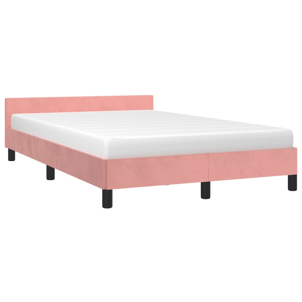 Bedframe zonder matras 120x190 cm fluweel roze