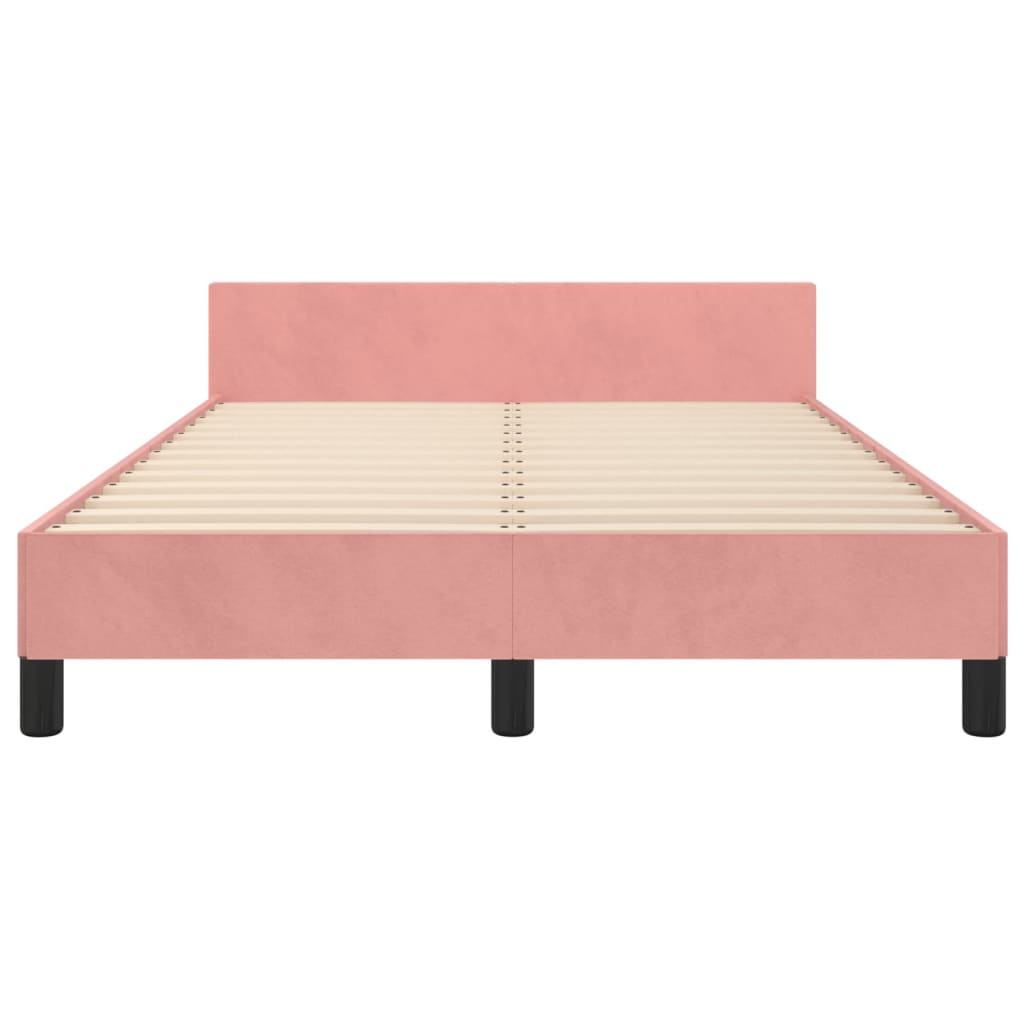 Bedframe zonder matras 120x190 cm fluweel roze