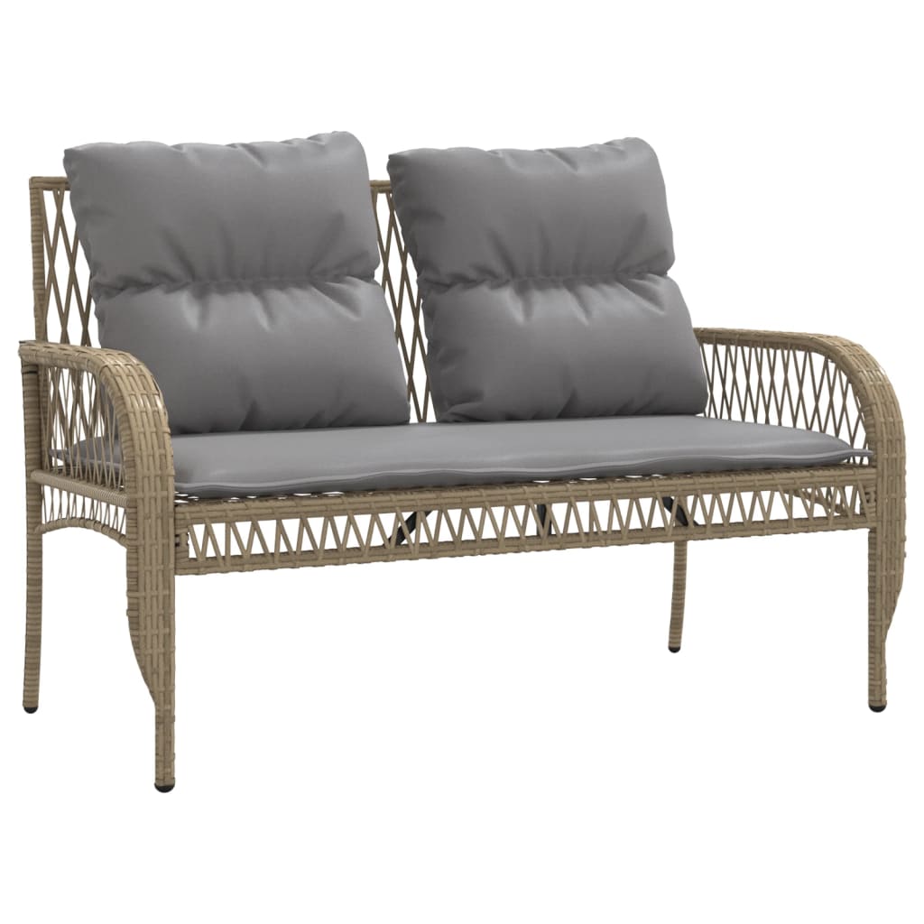 4-delige Loungeset met kussens poly rattan beige Tuinsets | Creëer jouw Trendy Thuis | Gratis bezorgd & Retour | Trendy.nl