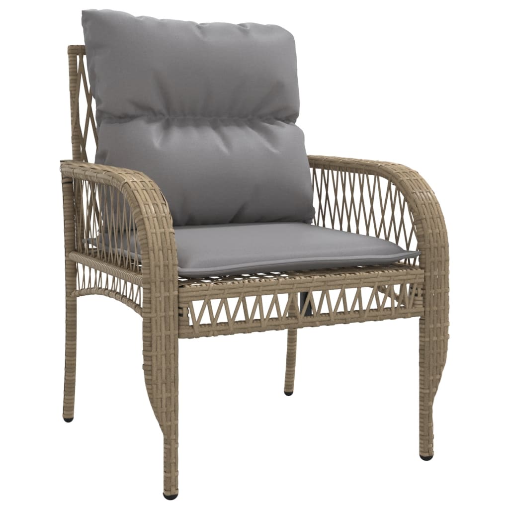 4-delige Loungeset met kussens poly rattan beige Tuinsets | Creëer jouw Trendy Thuis | Gratis bezorgd & Retour | Trendy.nl