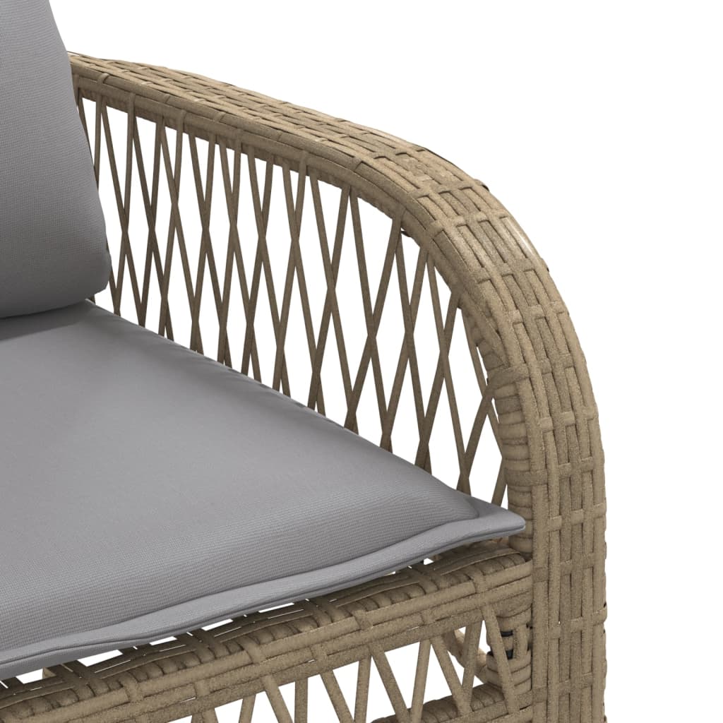 4-delige Loungeset met kussens poly rattan beige Tuinsets | Creëer jouw Trendy Thuis | Gratis bezorgd & Retour | Trendy.nl