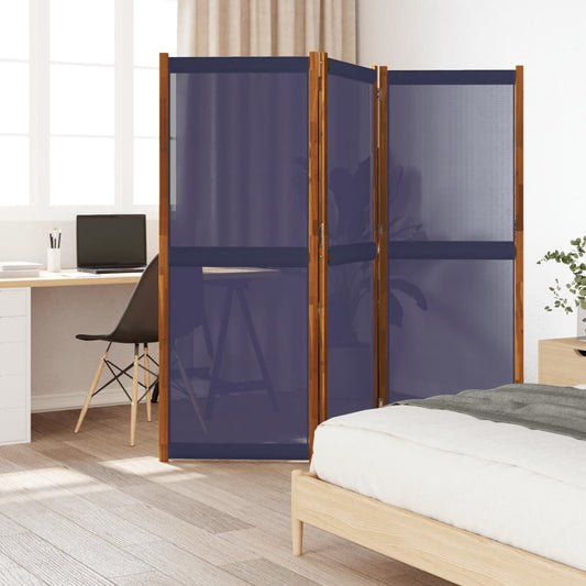 Kamerscherm met 3 panelen 210x180 cm donkerblauw Kamerschermen | Creëer jouw Trendy Thuis | Gratis bezorgd & Retour | Trendy.nl