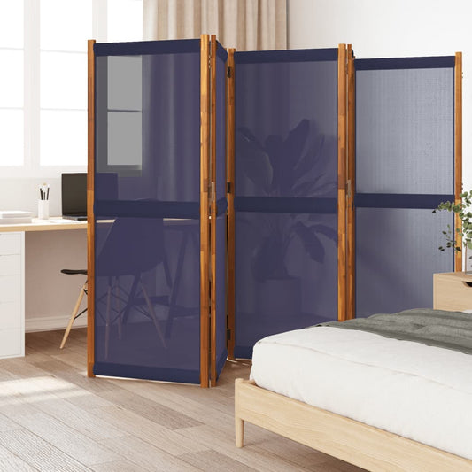 Kamerscherm met 5 panelen 350x180 cm donkerblauw Kamerschermen | Creëer jouw Trendy Thuis | Gratis bezorgd & Retour | Trendy.nl