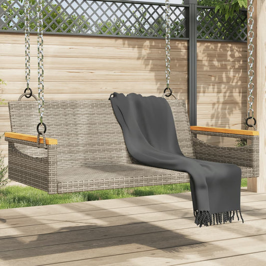 Schommelbank 109x62x40 cm poly rattan grijs Tuinbanken | Creëer jouw Trendy Thuis | Gratis bezorgd & Retour | Trendy.nl