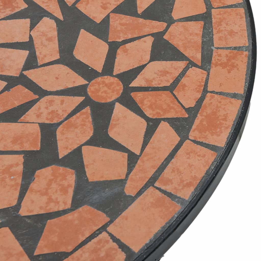 Bistrotafel mozaïek Ø50x70 cm keramiek terracottakleurig Tuintafels | Creëer jouw Trendy Thuis | Gratis bezorgd & Retour | Trendy.nl