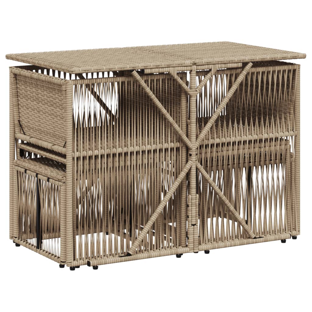 7-delige Tuinset met kussens poly rattan beige Tuinsets | Creëer jouw Trendy Thuis | Gratis bezorgd & Retour | Trendy.nl