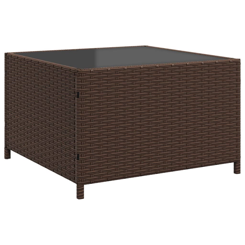 Tuinbank met tafel en kussens L-vormig poly rattan bruin Tuinsets | Creëer jouw Trendy Thuis | Gratis bezorgd & Retour | Trendy.nl