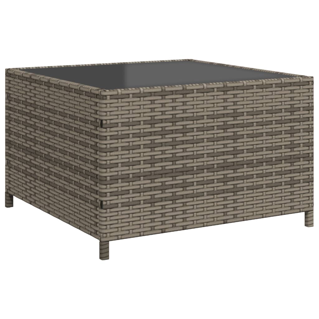 Tuinbank met tafel en kussens L-vormig poly rattan grijs Tuinsets | Creëer jouw Trendy Thuis | Gratis bezorgd & Retour | Trendy.nl