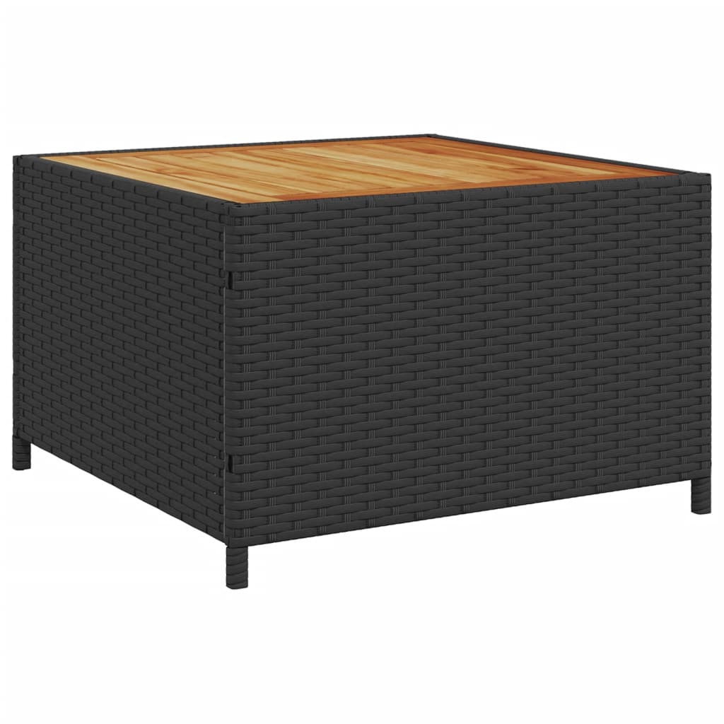 Tuinbank met tafel en kussens L-vormig poly rattan zwart Tuinsets | Creëer jouw Trendy Thuis | Gratis bezorgd & Retour | Trendy.nl