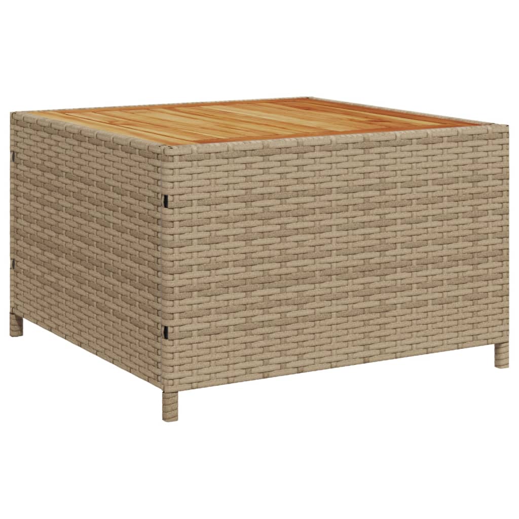 Tuinbank met tafel en kussens L-vormig poly rattan beige Tuinsets | Creëer jouw Trendy Thuis | Gratis bezorgd & Retour | Trendy.nl