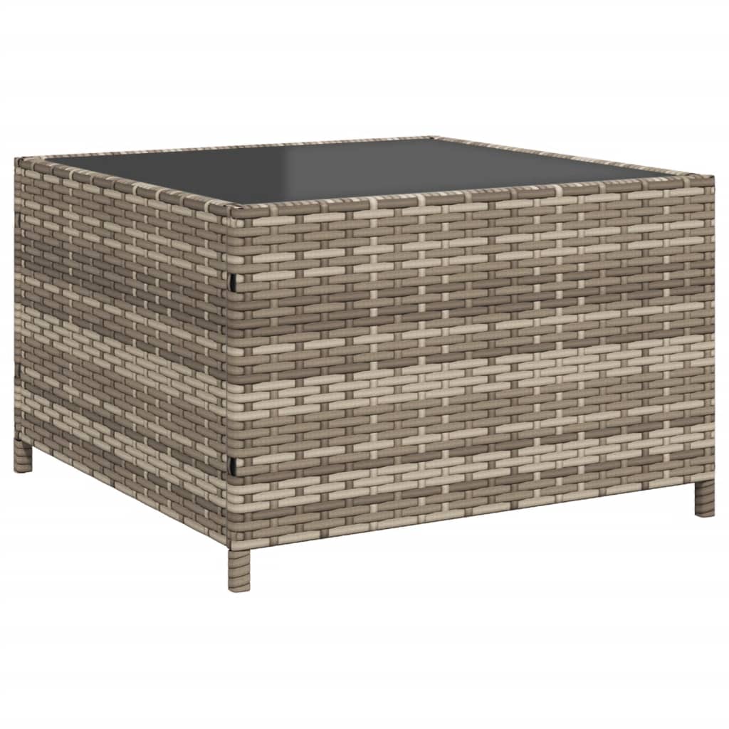 Tuinbank met tafel en kussens L-vormig poly rattan grijs Tuinsets | Creëer jouw Trendy Thuis | Gratis bezorgd & Retour | Trendy.nl