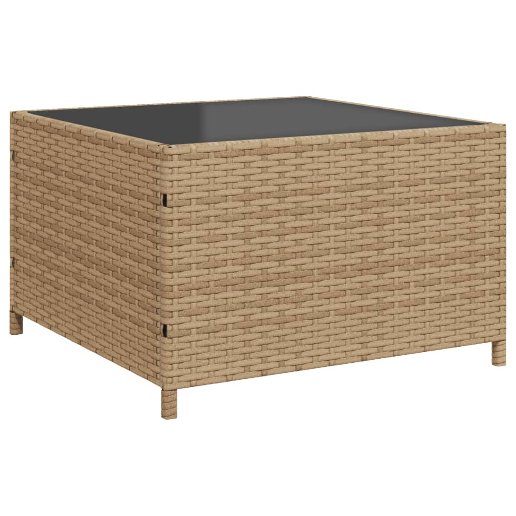 Tuinbank met tafel en kussens L-vormig poly rattan beige Tuinsets | Creëer jouw Trendy Thuis | Gratis bezorgd & Retour | Trendy.nl