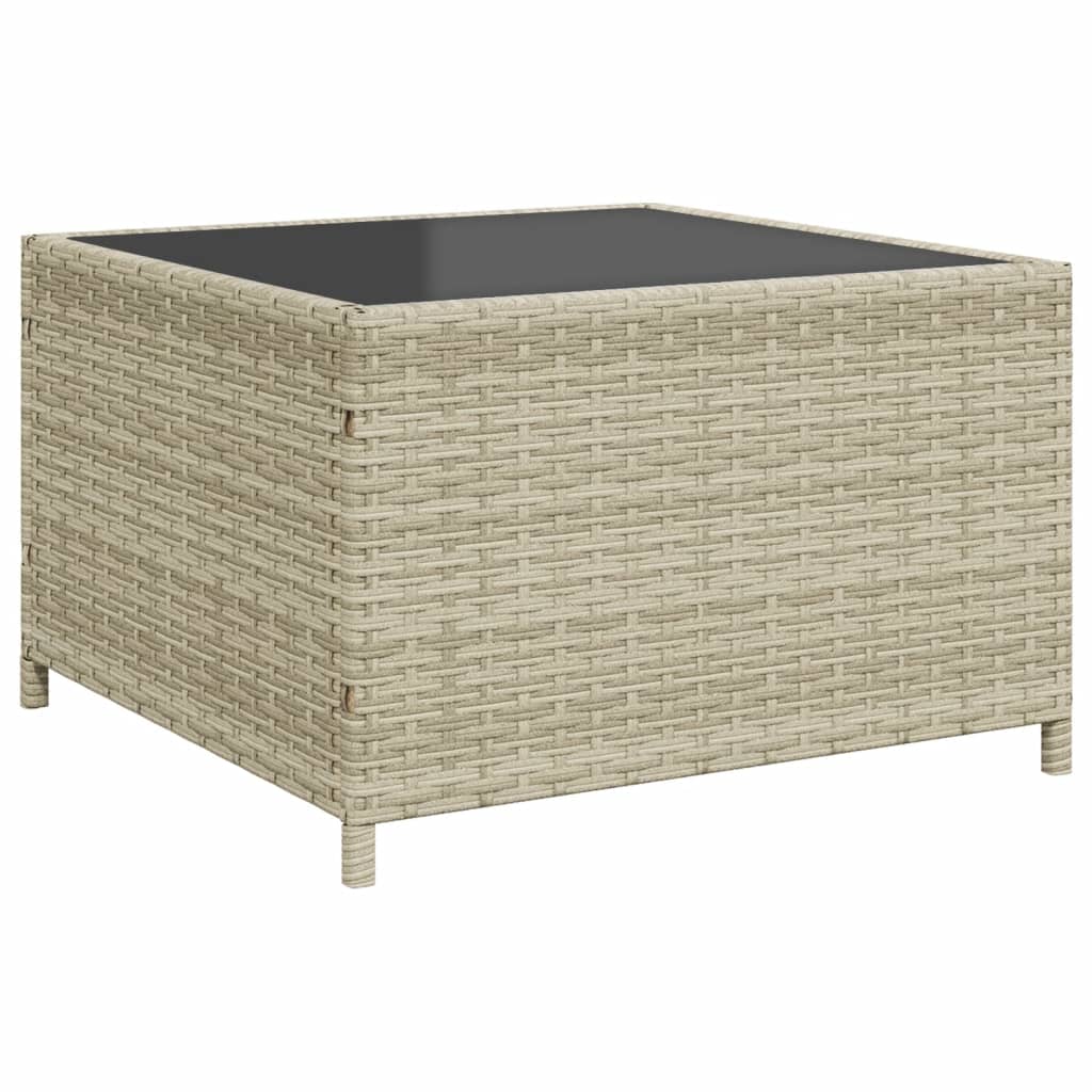 Tuinbank met tafel en kussens L-vormig poly rattan lichtgrijs Tuinsets | Creëer jouw Trendy Thuis | Gratis bezorgd & Retour | Trendy.nl