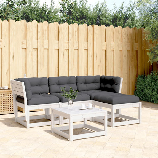 4-delige Loungeset met kussens massief grenenhout Tuinsets | Creëer jouw Trendy Thuis | Gratis bezorgd & Retour | Trendy.nl