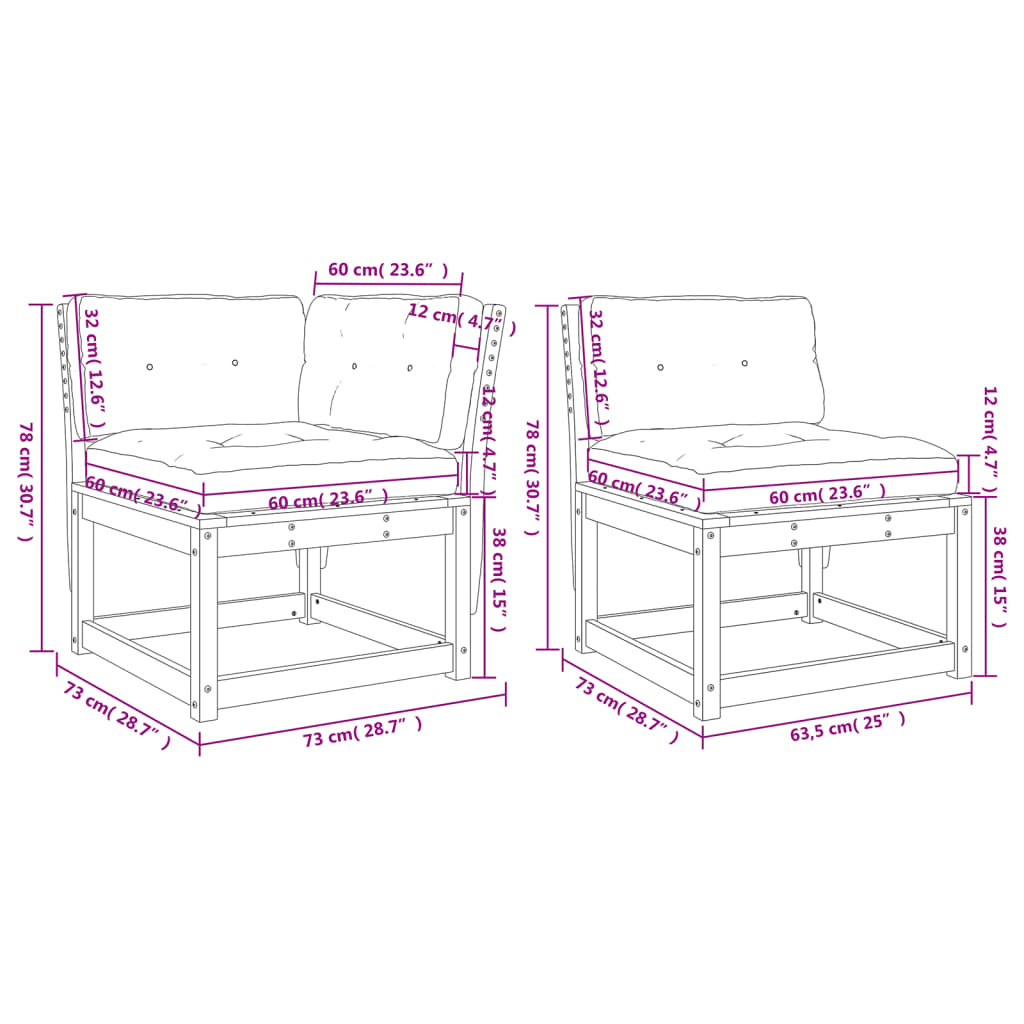 5-delige Loungeset met kussens massief douglashout Tuinsets | Creëer jouw Trendy Thuis | Gratis bezorgd & Retour | Trendy.nl