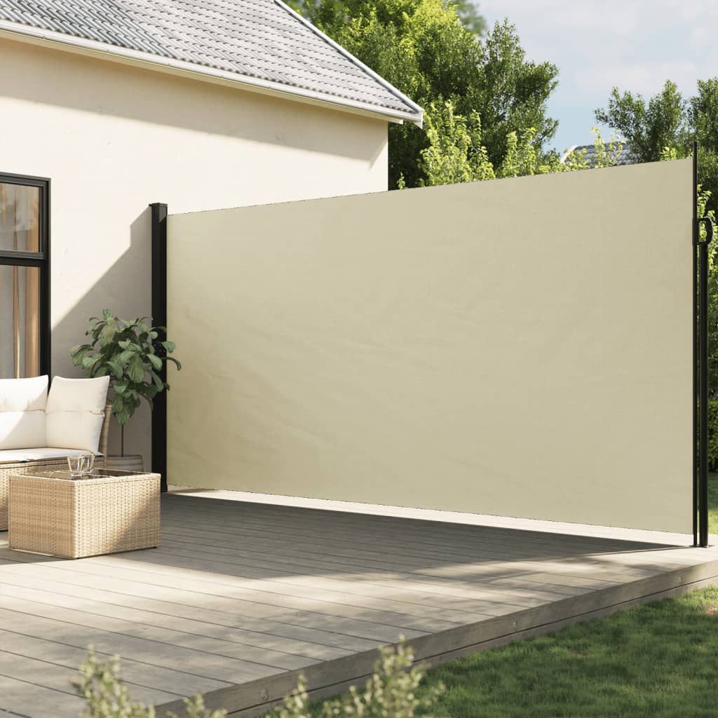 Windscherm uittrekbaar 220x500 cm crèmekleurig Parasols en zonneschermen | Creëer jouw Trendy Thuis | Gratis bezorgd & Retour | Trendy.nl