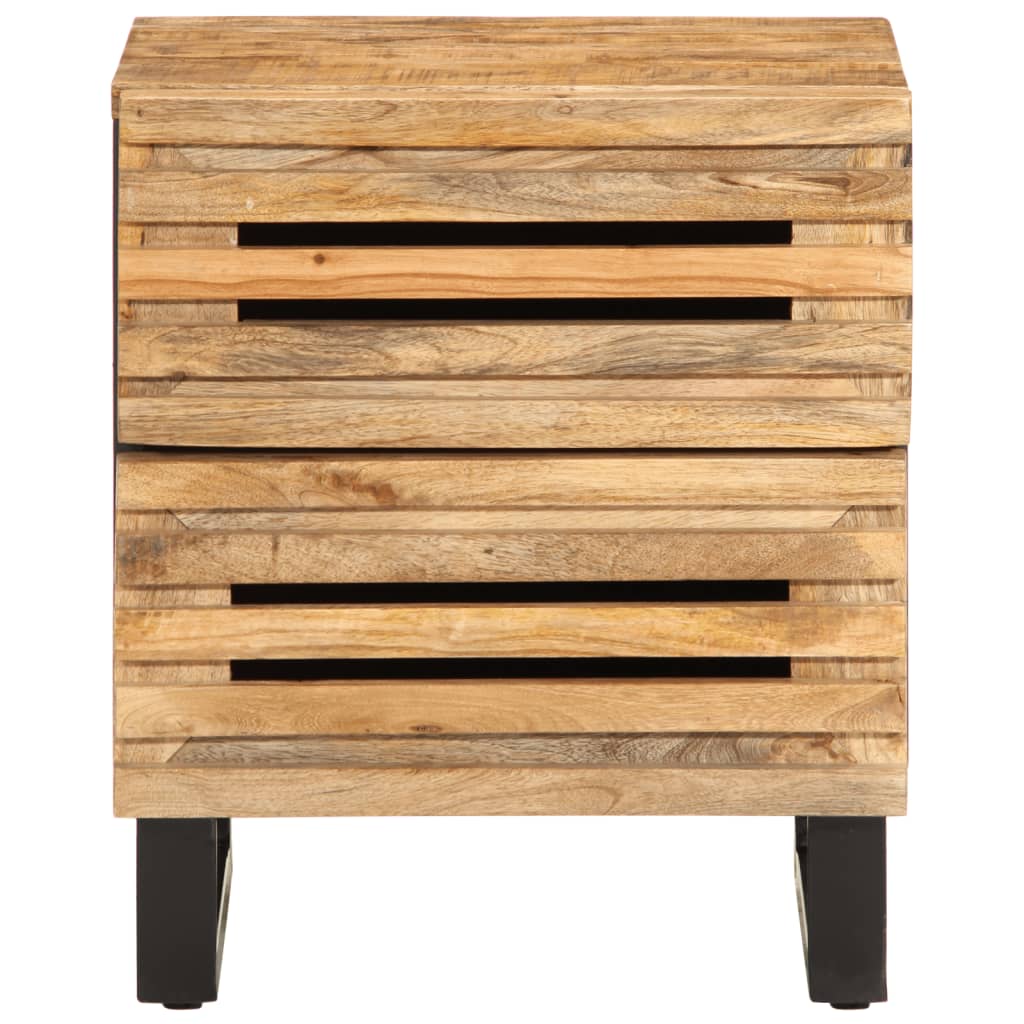 Nachtkastjes 2 st 40x34x46 cm massief ruw mangohout Nachtkastjes | Creëer jouw Trendy Thuis | Gratis bezorgd & Retour | Trendy.nl