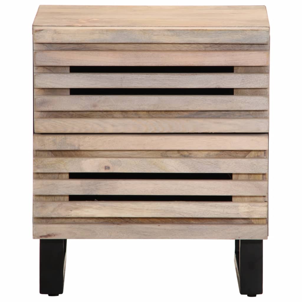 Nachtkastjes 2 st 40x34x46 cm massief gebleekt mangohout Nachtkastjes | Creëer jouw Trendy Thuis | Gratis bezorgd & Retour | Trendy.nl