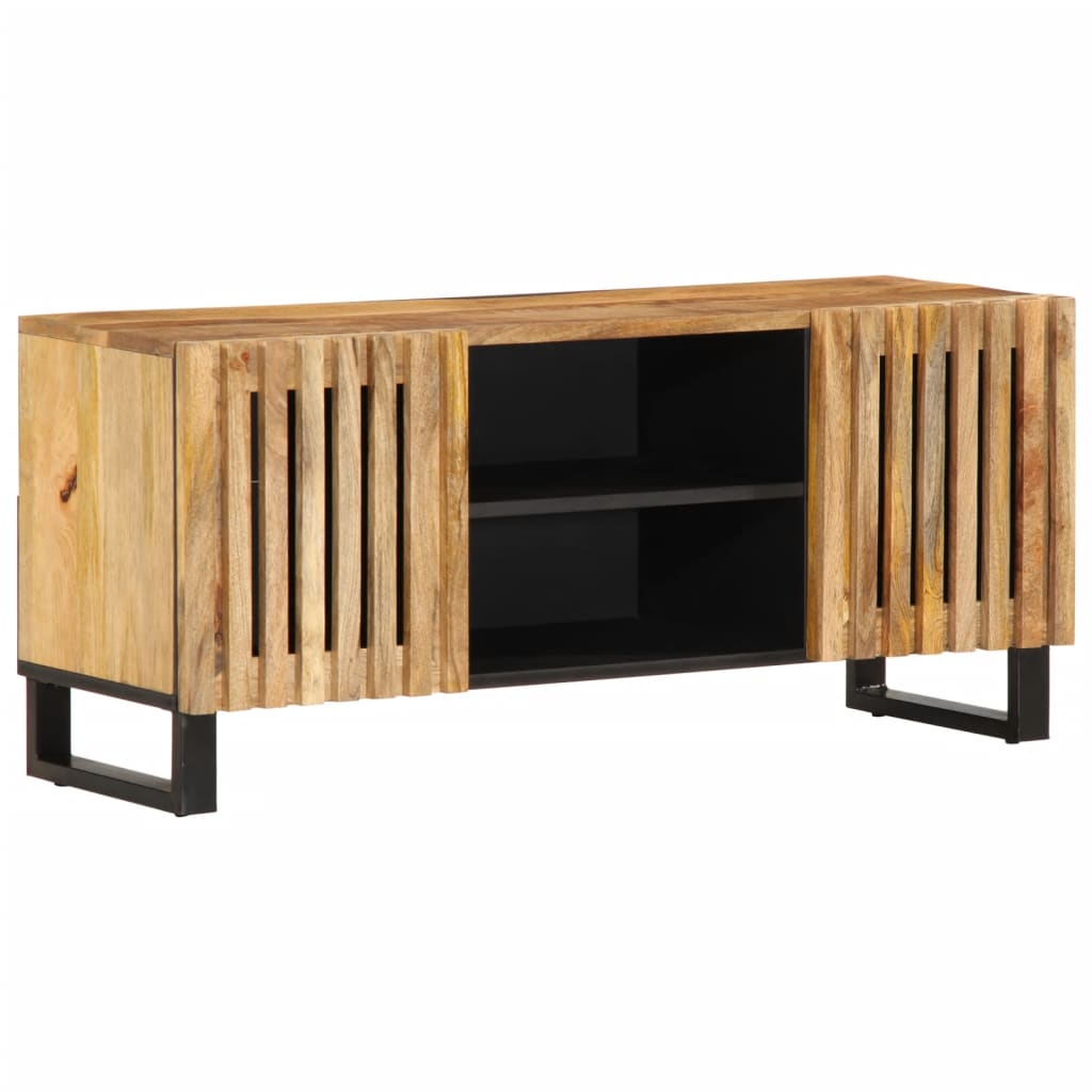 Tv-meubel 105x34x46 cm massief ruw mangohout Cd- & dvd-kasten | Creëer jouw Trendy Thuis | Gratis bezorgd & Retour | Trendy.nl