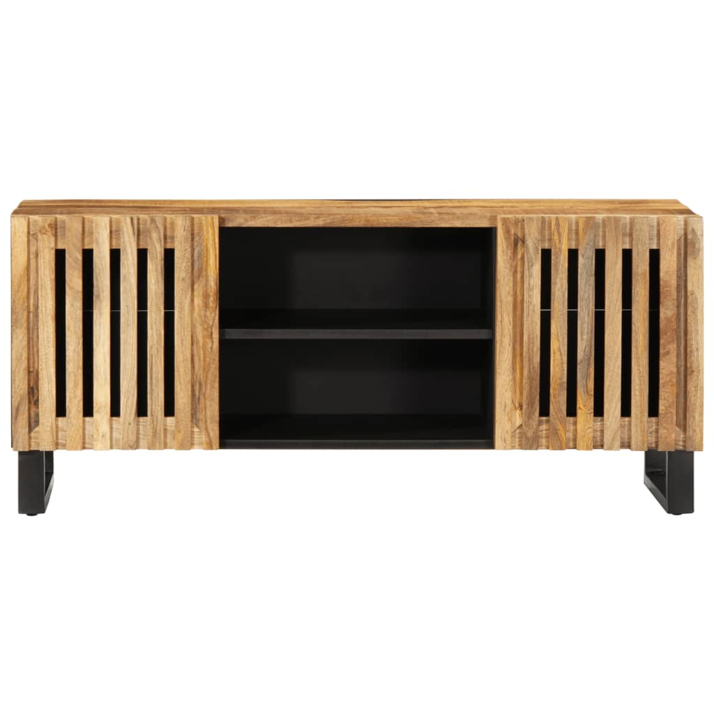 Tv-meubel 105x34x46 cm massief ruw mangohout Cd- & dvd-kasten | Creëer jouw Trendy Thuis | Gratis bezorgd & Retour | Trendy.nl