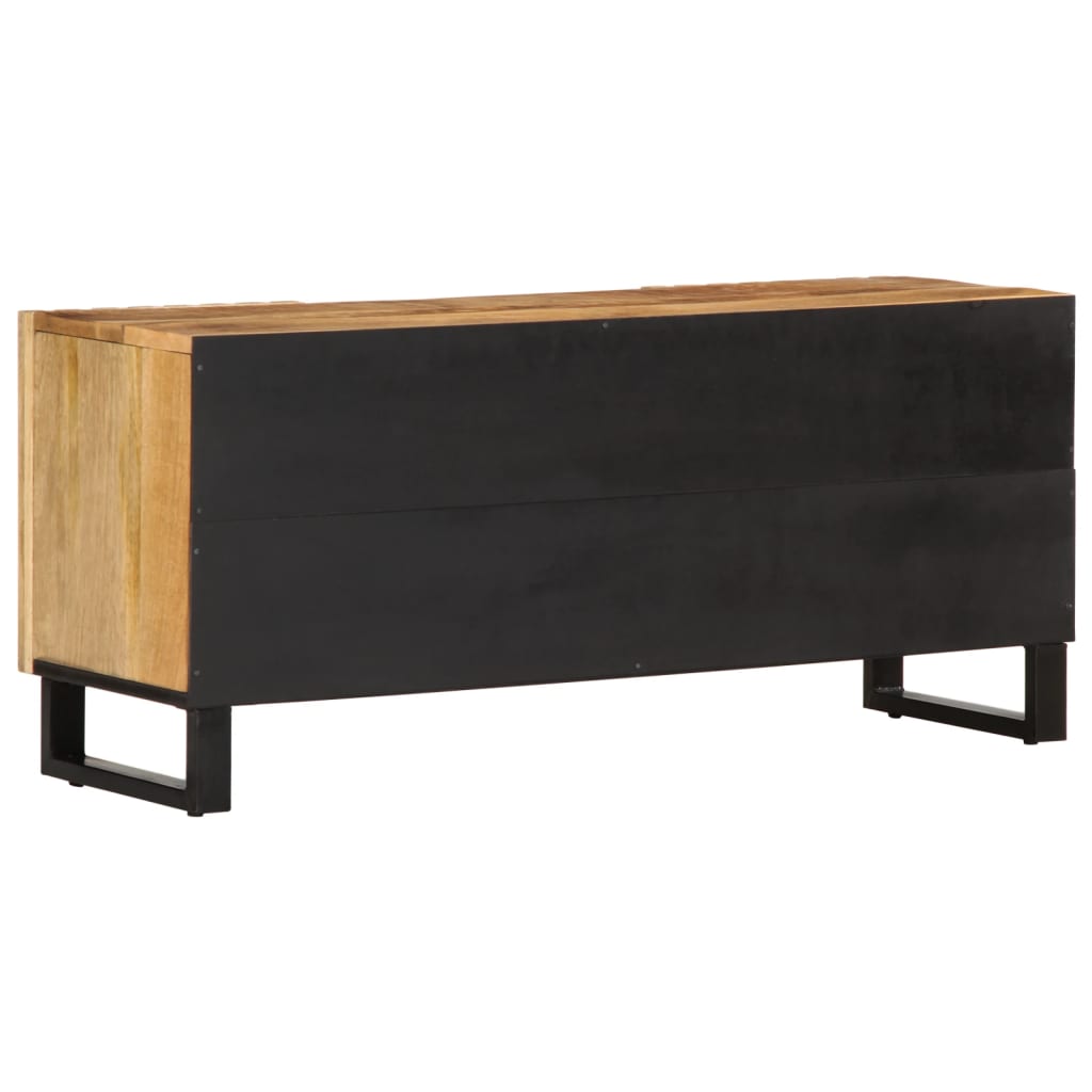 Tv-meubel 105x34x46 cm massief ruw mangohout Cd- & dvd-kasten | Creëer jouw Trendy Thuis | Gratis bezorgd & Retour | Trendy.nl