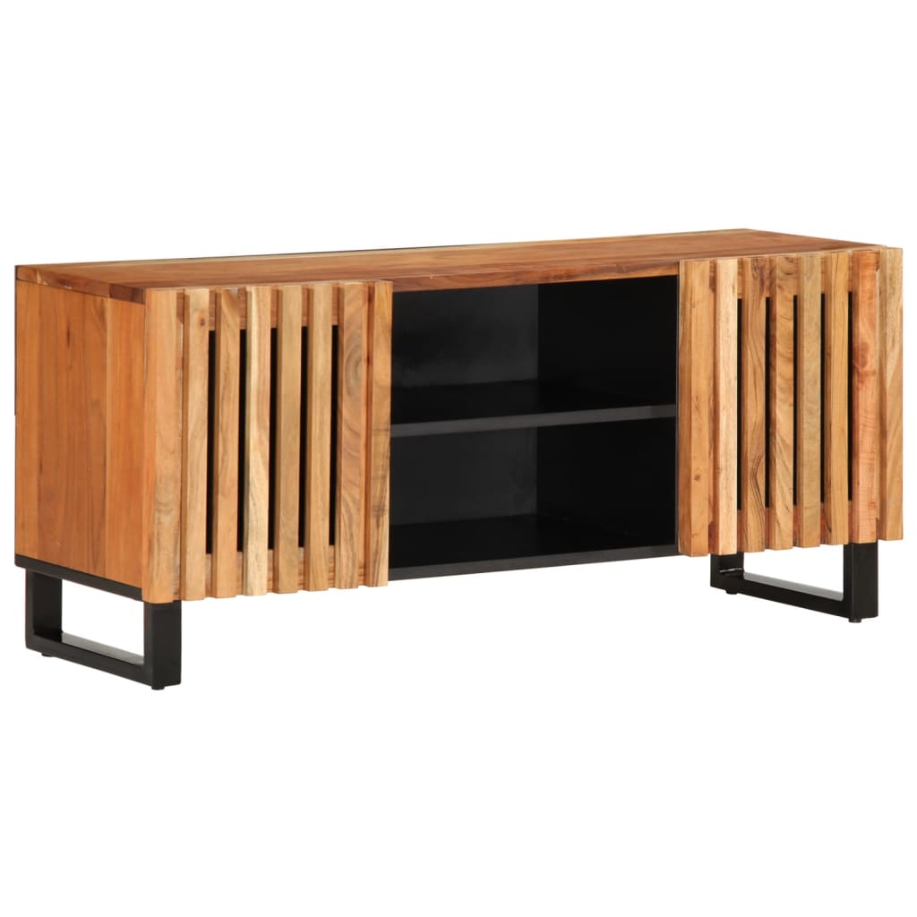 Tv-meubel 105x34x46 cm massief acaciahout Cd- & dvd-kasten | Creëer jouw Trendy Thuis | Gratis bezorgd & Retour | Trendy.nl