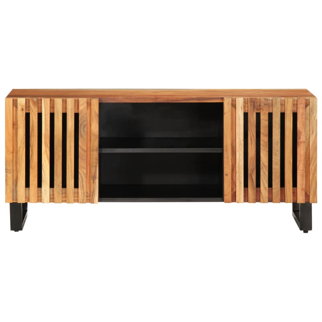 Tv-meubel 105x34x46 cm massief acaciahout Cd- & dvd-kasten | Creëer jouw Trendy Thuis | Gratis bezorgd & Retour | Trendy.nl