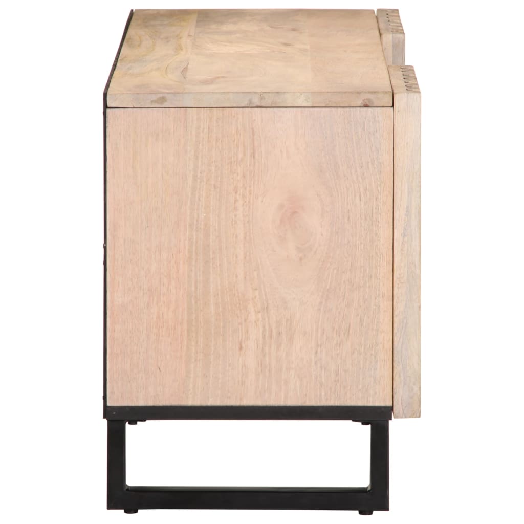 Tv-meubel 105x34x46 cm massief mangohout wit Cd- & dvd-kasten | Creëer jouw Trendy Thuis | Gratis bezorgd & Retour | Trendy.nl